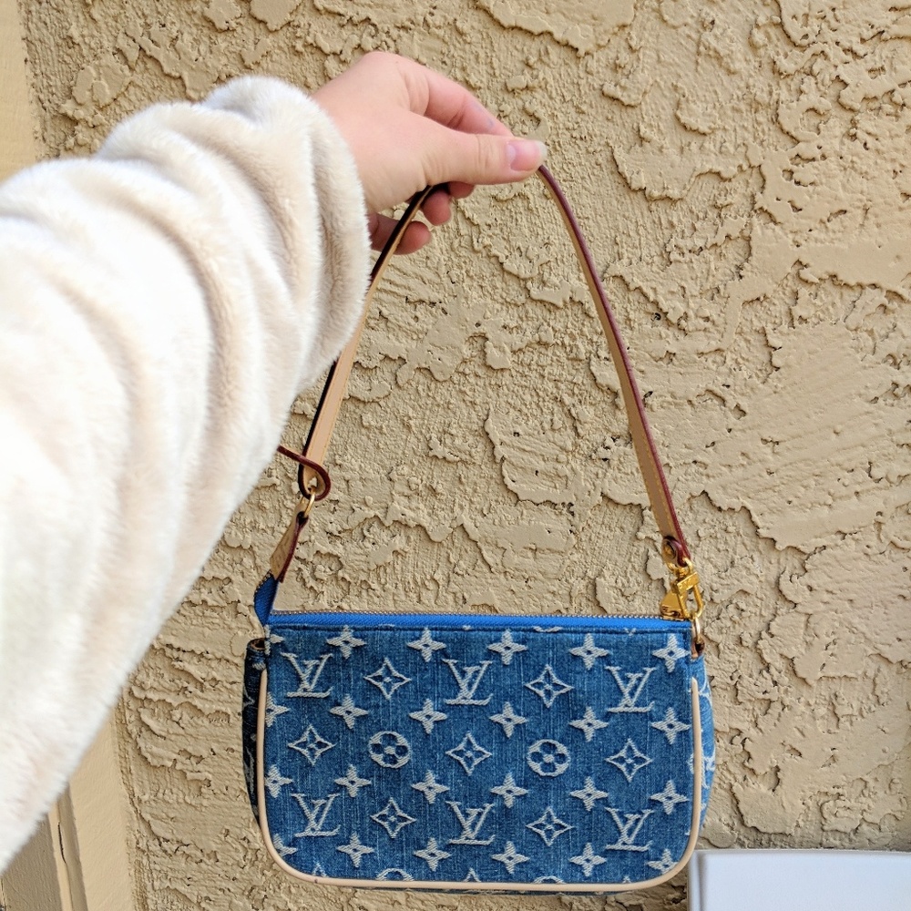 Denim Monogram Mini Handbag